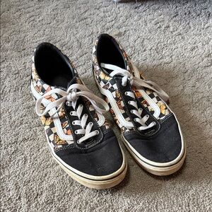 Vans Black and White Patterned Sneakers